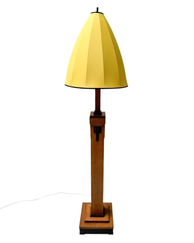 Art Deco Modernist Floor Lamp with Shantung Silk Shade, 1920s